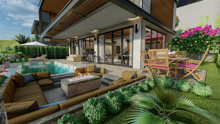 Neues Projekt von Villen im Bezirk Bektas im Herzen von Alanya