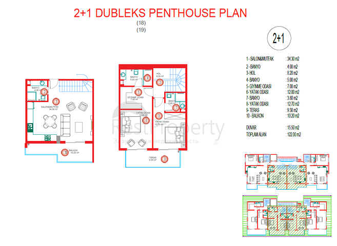 Luxus-Wohnanlage in der Nähe des Meeres in der Anfangsphase des Baus