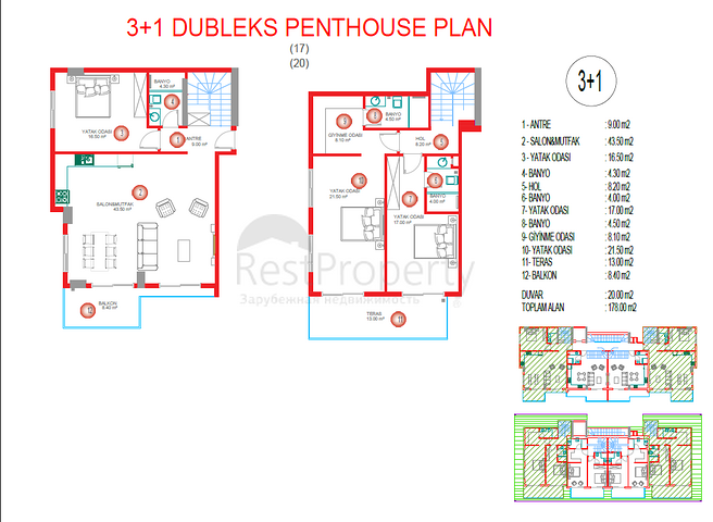 Luxus-Wohnanlage in der Nähe des Meeres in der Anfangsphase des Baus