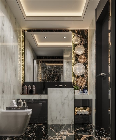 Luxus-Wohnanlage in der Nähe des Meeres in der Anfangsphase des Baus