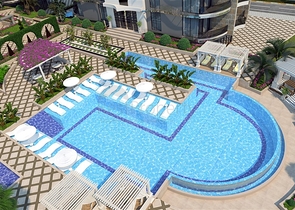 Wohnung 1+1 vom berühmten Bauträger 200 m vom Meer entfernt im Stadtteil Tosmur