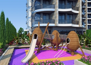 Wohnung 1+1 vom berühmten Bauträger 200 m vom Meer entfernt im Stadtteil Tosmur