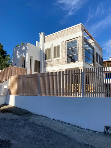 Freistehende 4+1 Villa mit Meer- und Stadtblick in der Bucht von Bordakci, Bodrum