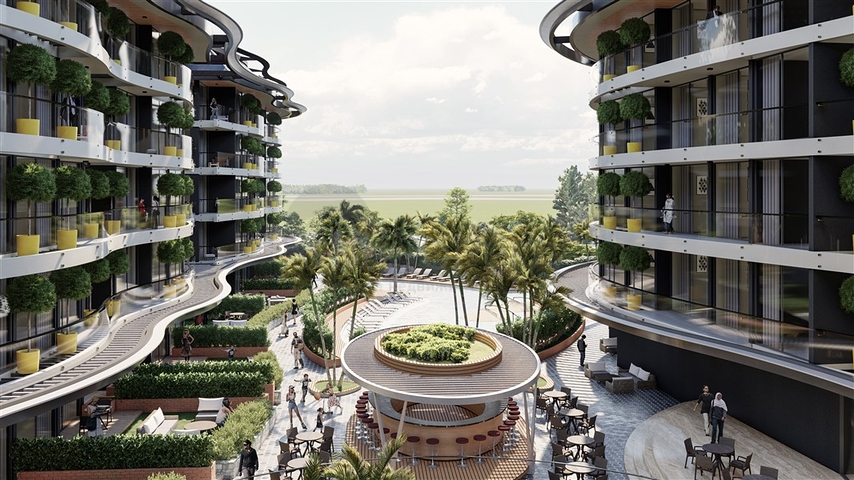 Ein groß angelegtes Investitionsprojekt in der Region Oba, 300 m vom Meer entfernt