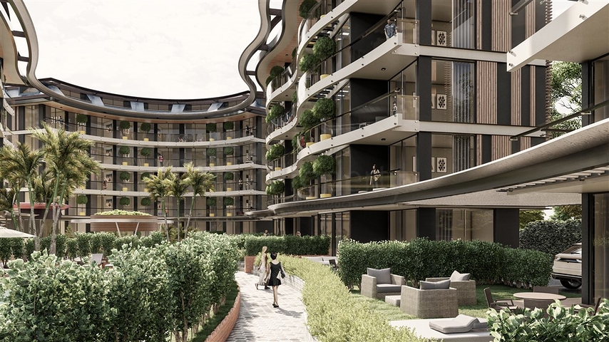 Ein groß angelegtes Investitionsprojekt in der Region Oba, 300 m vom Meer entfernt