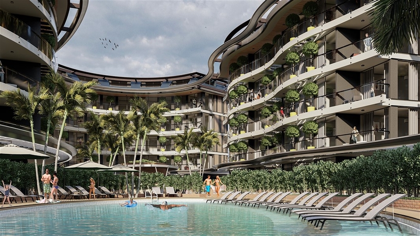 Ein groß angelegtes Investitionsprojekt in der Region Oba, 300 m vom Meer entfernt