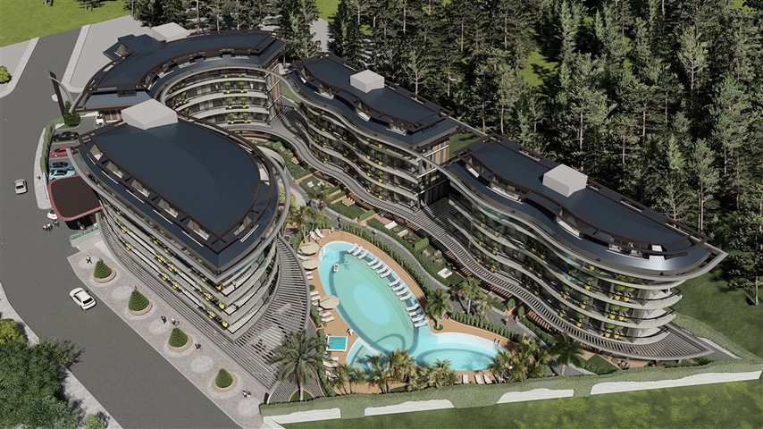 Ein groß angelegtes Investitionsprojekt in der Region Oba, 300 m vom Meer entfernt