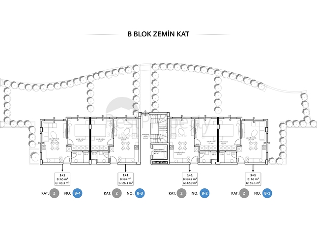 Ein groß angelegtes Investitionsprojekt in der Region Oba, 300 m vom Meer entfernt