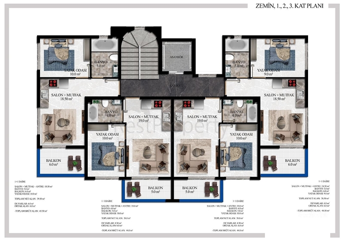 Neues Projekt in der malerischen Gegend von Avsallar