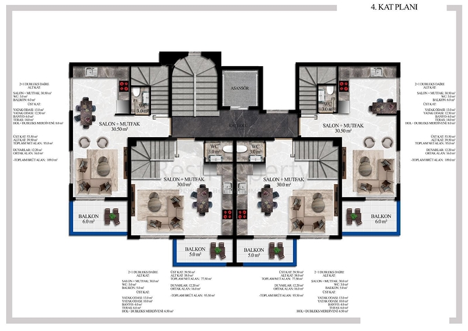 Neues Projekt in der malerischen Gegend von Avsallar
