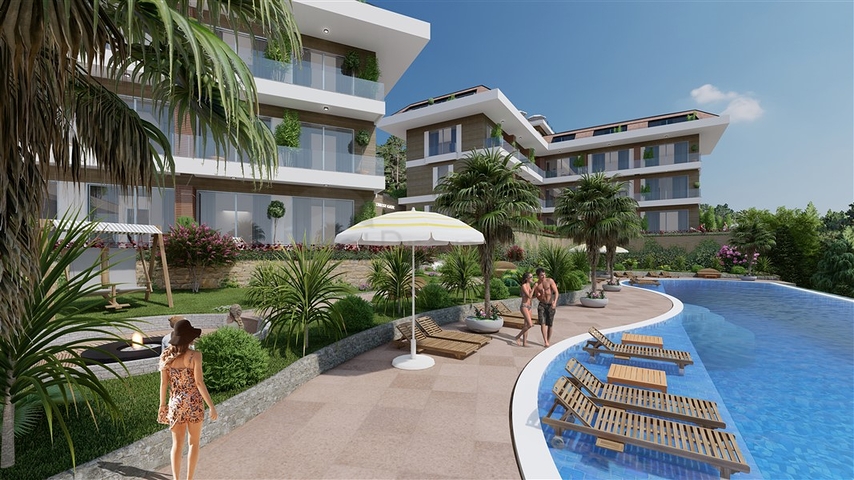 Ein schicker Komplex im Zentrum von Alanya  