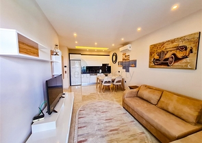 1+1 Wohnung in der ersten Zeile im Stadtteil Mahmutlar 