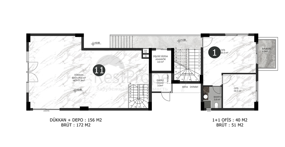Clubhaus in der entwickelten Gegend ist beides