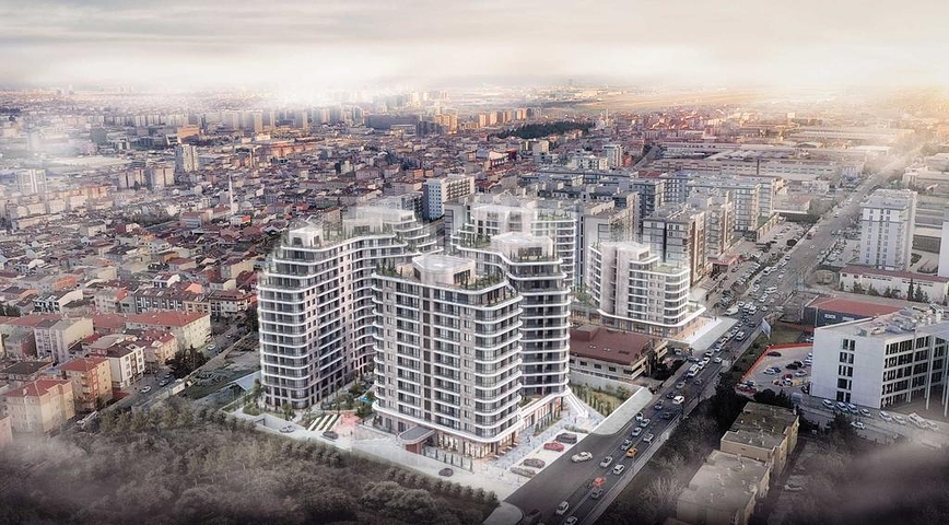 Investitionsprojekt in der Bauphase im Stadtteil Küçükçekmece