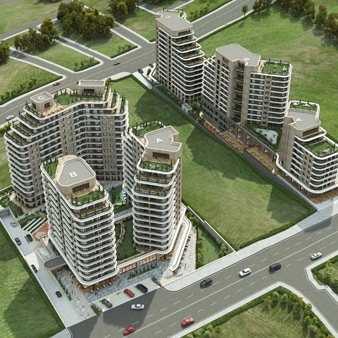 Investitionsprojekt in der Bauphase im Stadtteil Küçükçekmece