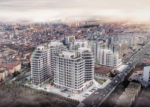 Investitionsprojekt in der Bauphase im Stadtteil Küçükçekmece