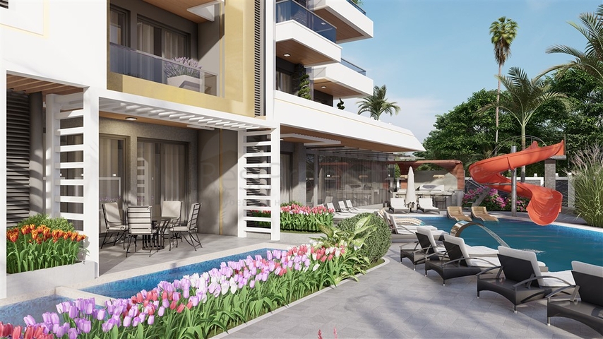 Komplex im modernen Stil im angesehenen Viertel Oba 