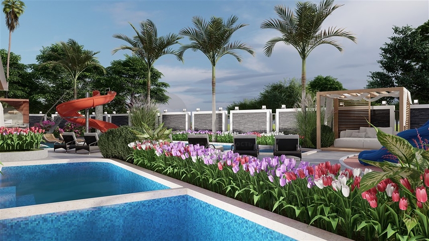 Komplex im modernen Stil im angesehenen Viertel Oba 