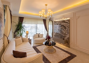 1+1 Wohnung im Stadtteil Mahmutlar, 50 m vom Meer entfernt