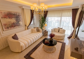 1+1 Wohnung im Stadtteil Mahmutlar, 50 m vom Meer entfernt