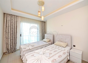 2+1 Apartment mit Meerblick in Kestel