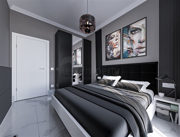 2+1 Wohnung während der Bauphase im Stadtteil Mahmutlar