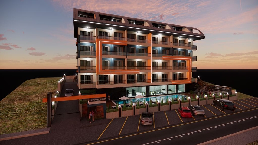 1+1 Wohnung in einem der neuen Komplexe des Bezirks Mahmutlar