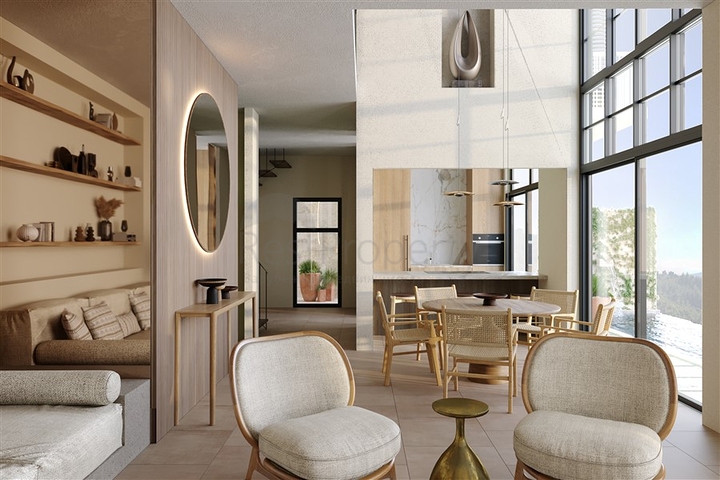 Premium-Segment-Projekt mit Panoramablick auf das Meer und die Halbinsel Alanya