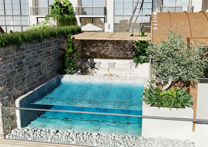 Premium-Segment-Projekt mit Panoramablick auf das Meer und die Halbinsel Alanya