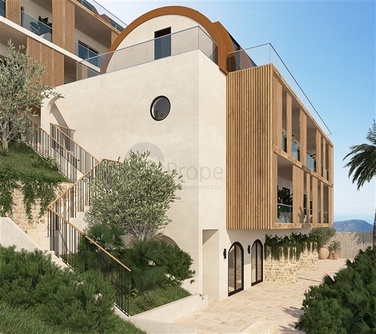 Premium-Segment-Projekt mit Panoramablick auf das Meer und die Halbinsel Alanya