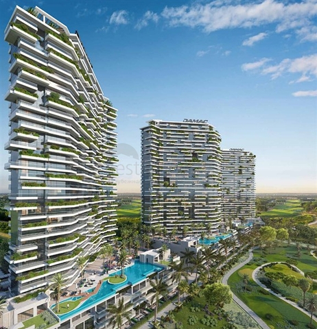 Neue Wohnanlage im Stadtteil Dubai Land