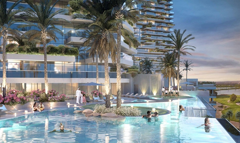 Neue Wohnanlage im Stadtteil Dubai Land