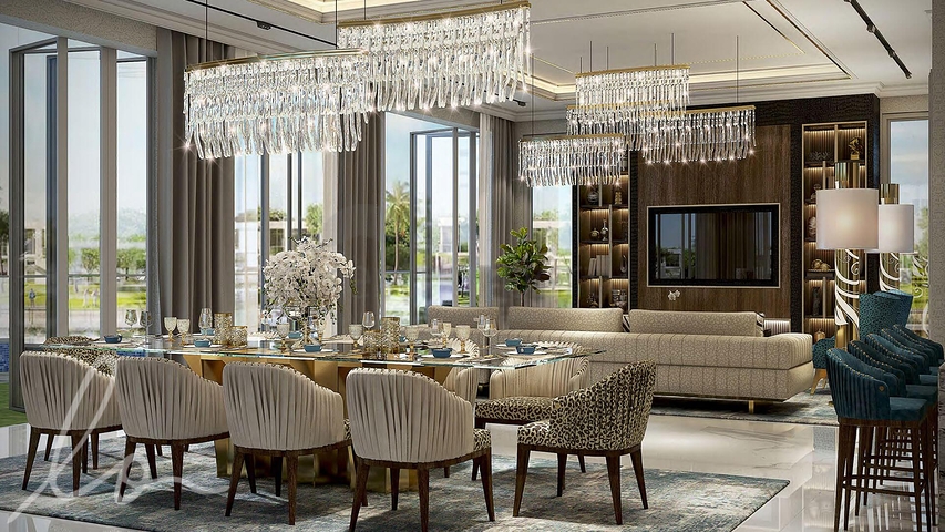 Ein schicker Komplex von Villen in Damak Hills