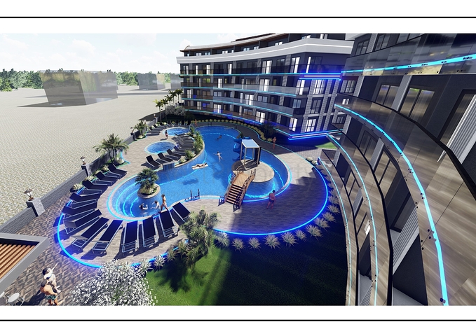 Wohnung 1+1 im Bauprojekt des Bezirks Oba 