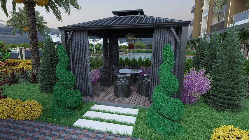 Neue Wohnanlage im Stadtteil Tomyuk