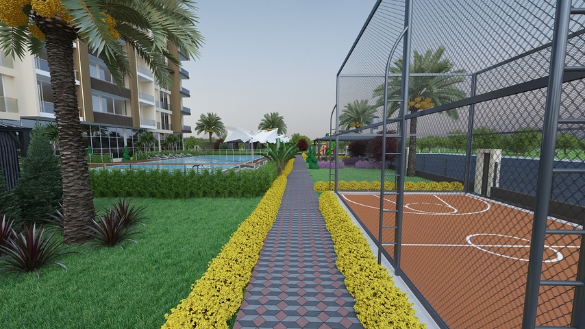 Neue Wohnanlage im Stadtteil Tomyuk