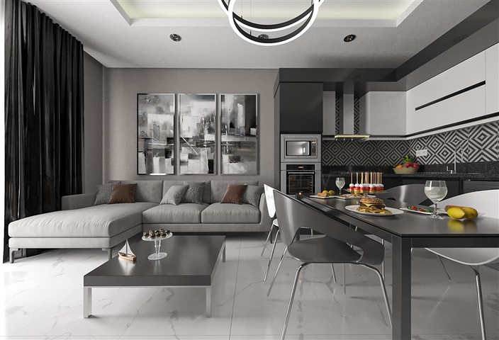 1+1 Apartment in Mahmutlar