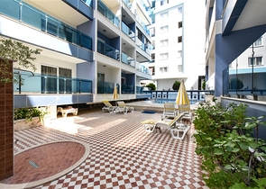 Schöne Wohnung in einer Residenz am Meer im Stadtteil Mahmutlar.