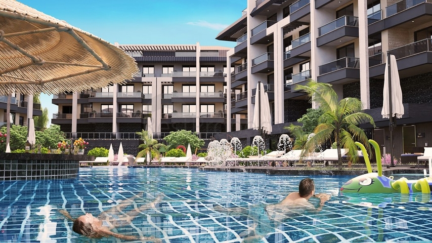 Zweizimmerwohnung in einem neuen Komplex Bezirk Oba