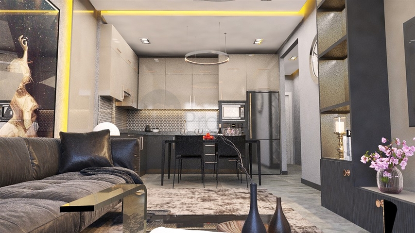 Zweizimmerwohnung in einem neuen Komplex Bezirk Oba