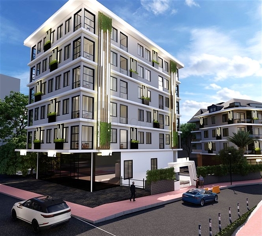 1+1 Wohnung in einem neuen Komplex im Zentrum von Alanya