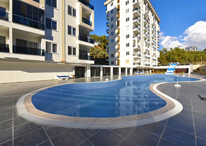 1+1 möblierte Wohnung in Avsallar