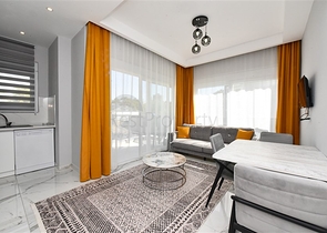 1+1 möblierte Wohnung in einem neuen Komplex in Avsallar