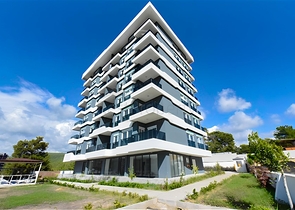 1+1 möblierte Wohnung in einem neuen Komplex in Avsallar