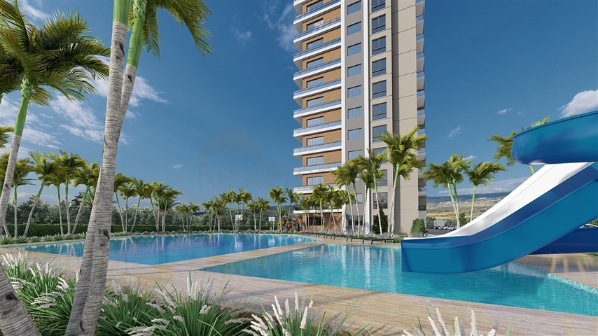 Wohnungen in einem im Bau befindlichen Komplex mit reicher Infrastruktur im Stadtteil Erdemli