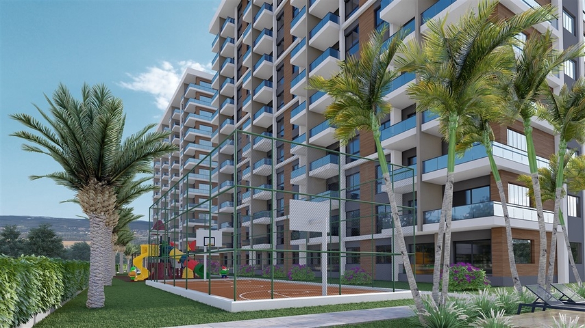 Wohnungen in einem im Bau befindlichen Komplex mit reicher Infrastruktur im Stadtteil Erdemli