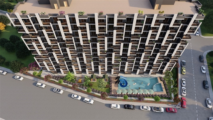 Investitionsprojekt während der Bauphase im Bezirk Kocahasanla