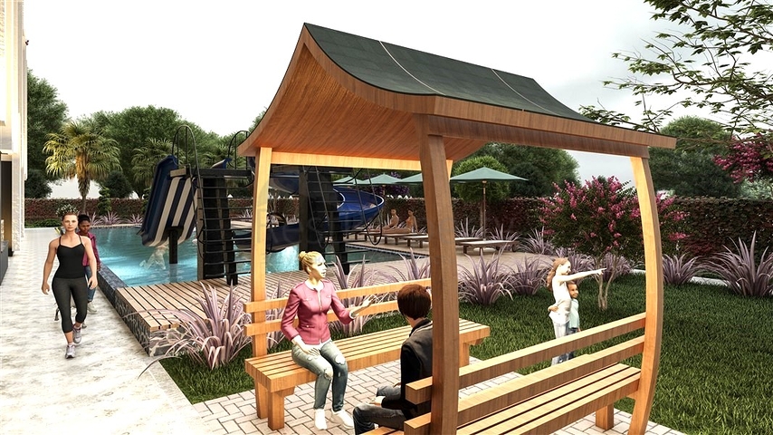 Investitionsprojekt während der Bauphase im Bezirk Kocahasanla