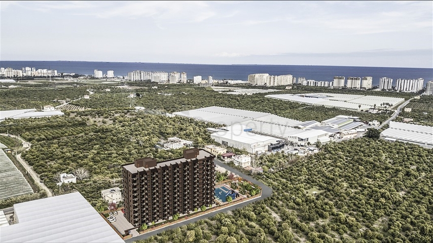 Wohnungen in einem im Bau befindlichen Komplex in der Nachbarschaft von Cesmeli