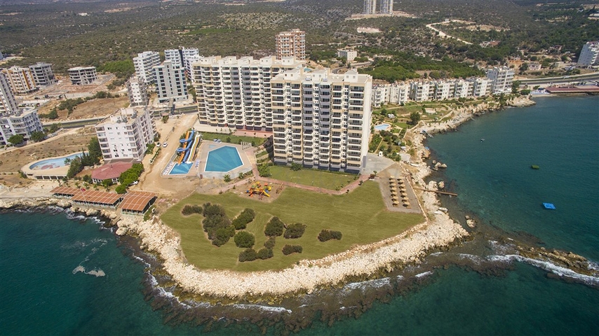 Wohnungen in einem fertigen Komplex, 110 Meter vom Meer entfernt, im Stadtteil Ayash Erdemli